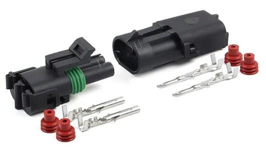 2 Pin Waterproof Wire Connectors - 10 pack