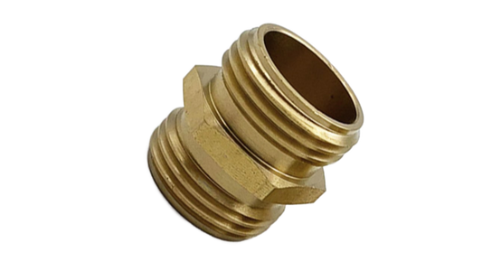 3/4 Brass Male to Male Garden Hose Connector